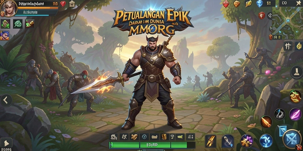 Gameplay menakjubkan di dunia MMORPG 55RP yang memikat.