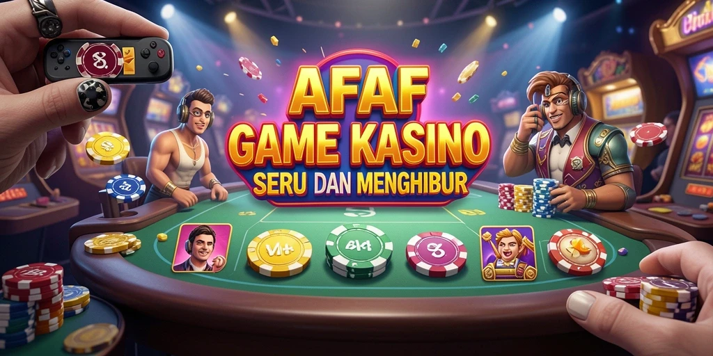 Screenshot utama AFAF menampilkan gameplay Kasino yang seru dan menawan.