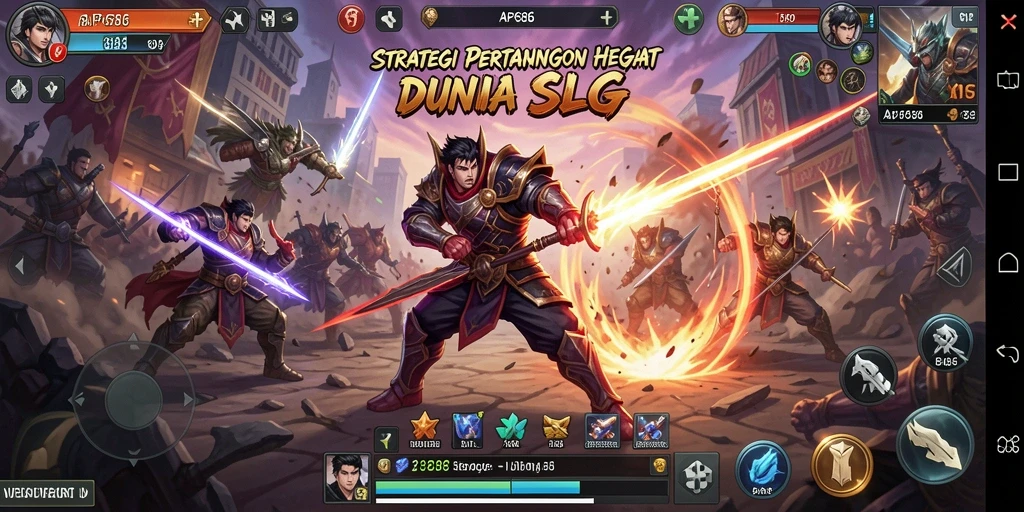 Tangkapan layar utama AP686 menampilkan strategi pertempuran yang mendebarkan.