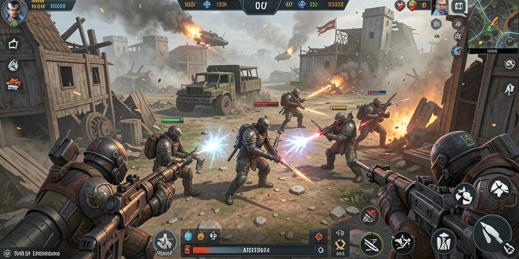 Tangkapan layar gameplay API33 menampilkan pertempuran strategi yang mendebarkan.