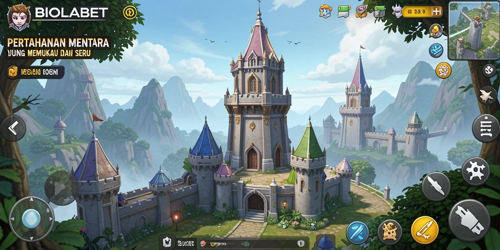 Tampilan gameplay menara pertahanan yang epik dan seru.