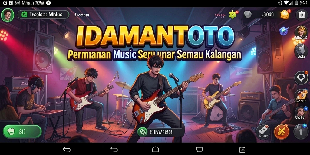 Screenshot gameplay IDAMANTOTO yang menunjukkan keseruan bermain musik.