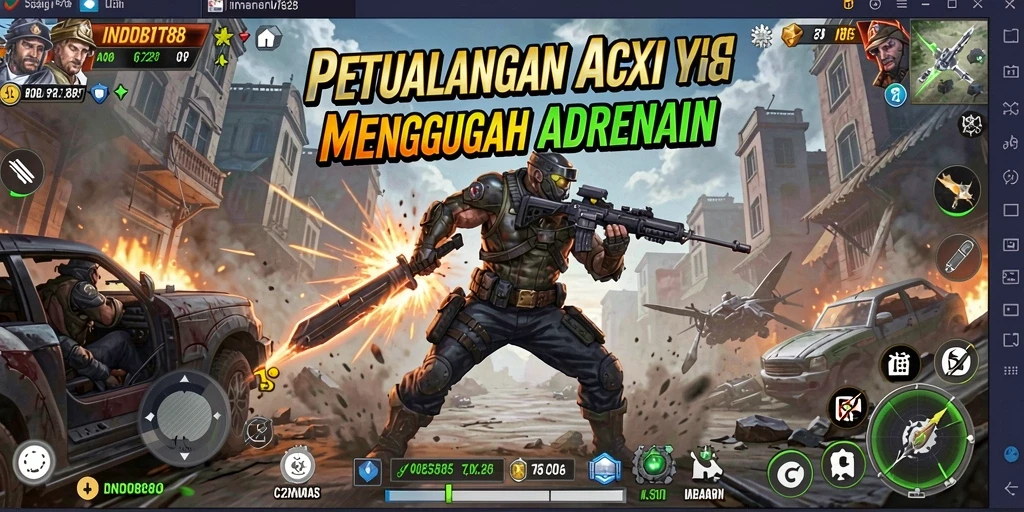 Tampilan gameplay INDOBIT88 yang mendebarkan dan penuh aksi.