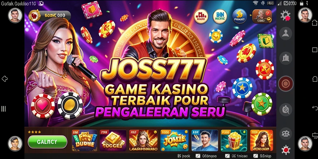 Tampilan gameplay seru dalam JOSS777 yang menampilkan suasana Kasino.