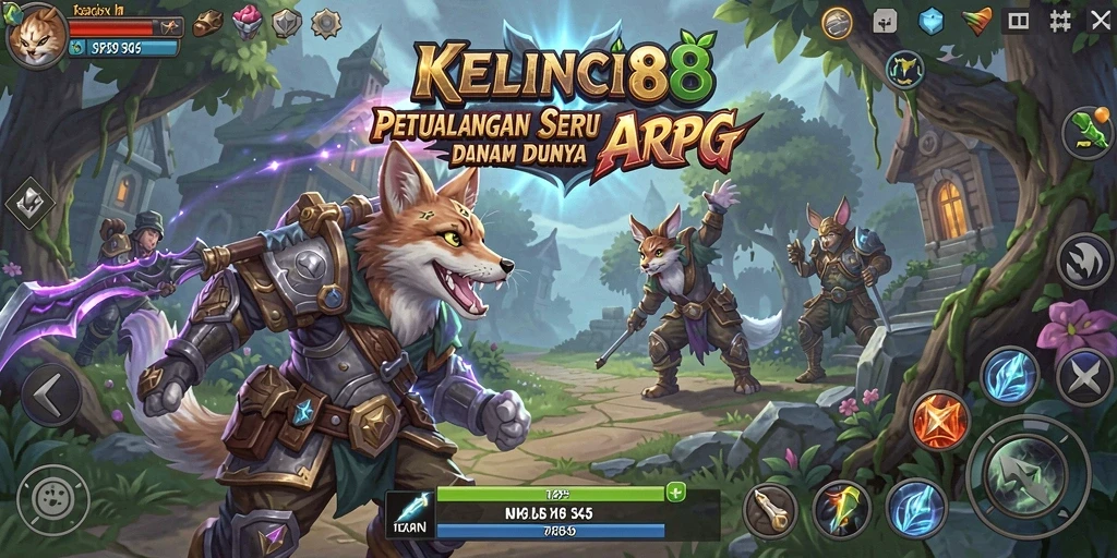 Tampilan gameplay yang mendebarkan di dunia KELINCI88.