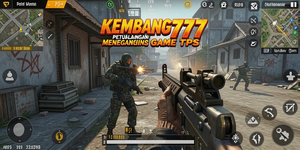 Screenshot menampilkan aksi intens dalam KEMBANG777 dengan gameplay TPS.