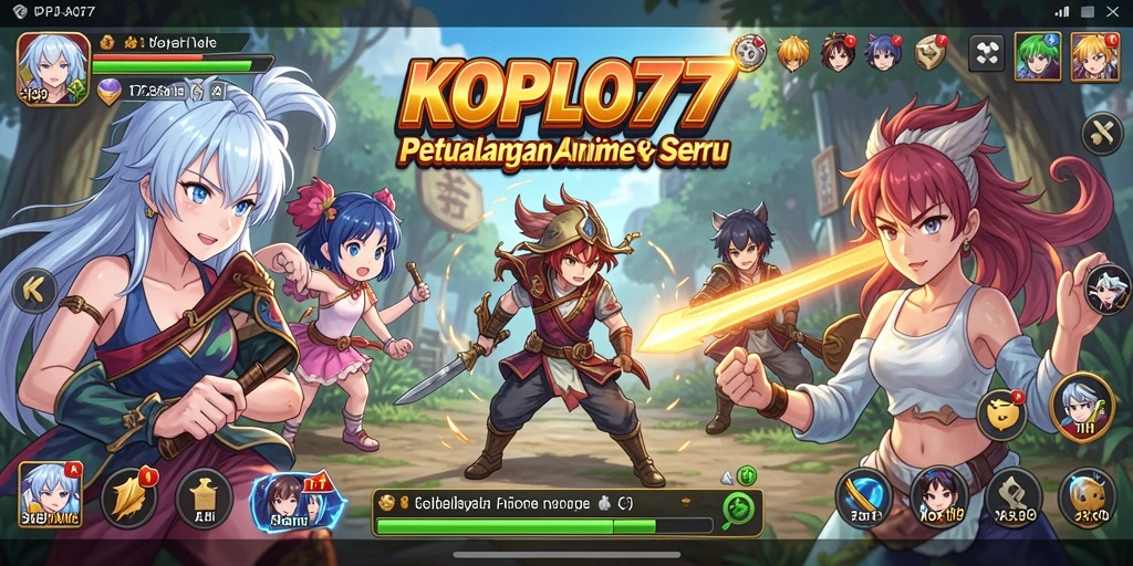 Screenshot KOPLO77 menampilkan aksi seru dalam dunia anime.
