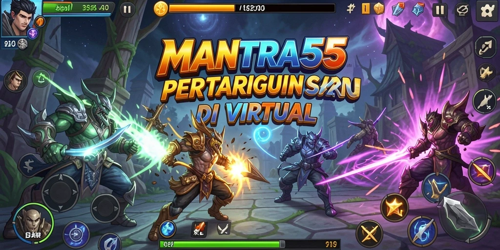 Tampilan pertarungan dinamis dan karakter yang beragam di MANTRA55.