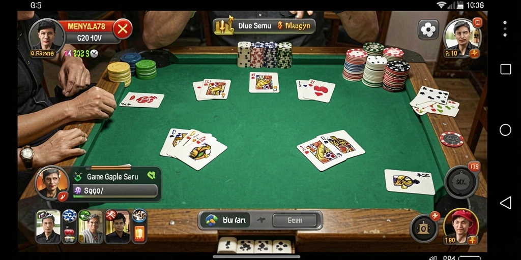 Tampilan gameplay Gaple yang seru dan interaktif.