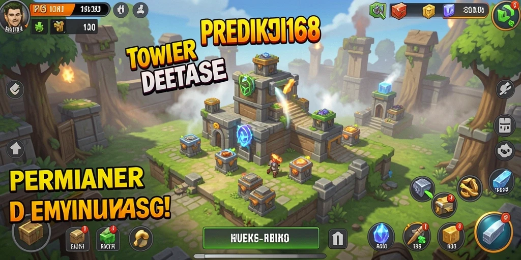 Screenshot PREDIKSI168 menunjukkan aksi seru dalam game Tower Defense.