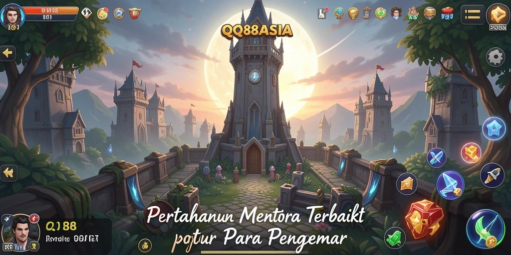 Gameplay seru dalam QQ88ASIA dengan menara yang siap melawan musuh.