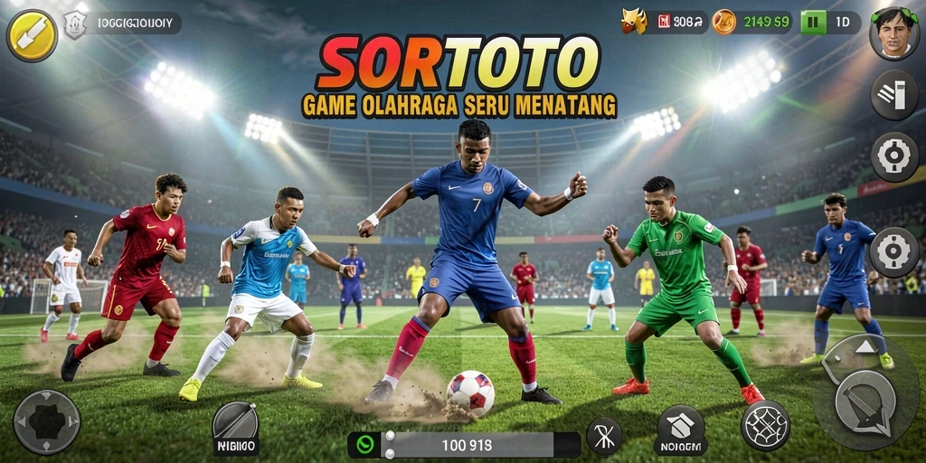 Screenshot gameplay <strong>SORTOTO</strong> menunjukkan aksi seru dalam pertandingan olahraga.