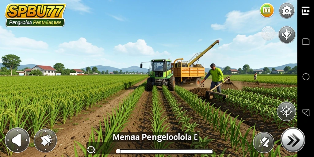 Tampilan menarik gameplay pertanian di SPBU77.