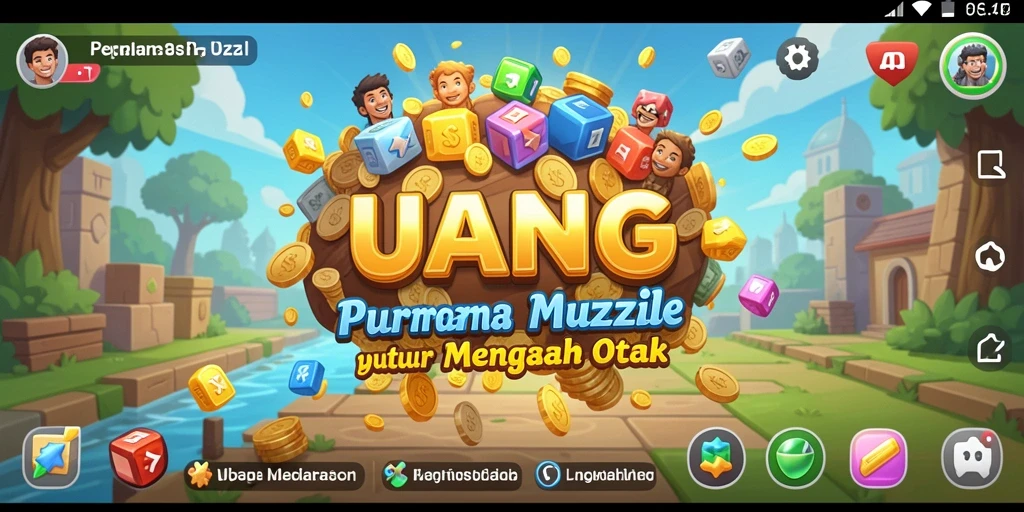 Screenshot UANG menampilkan gameplay Puzzle yang seru dan menantang.