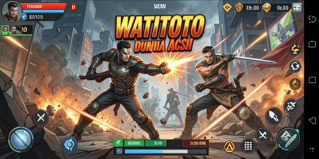 Tampilan gameplay seru dalam WATITOTO dengan aksi mendebarkan.