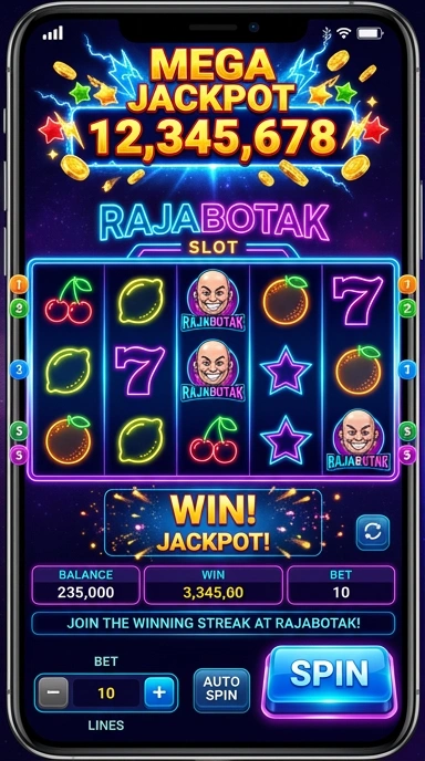 Tampilan antarmuka pengguna rajabotak yang intuitif.